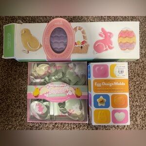 Easter Cookie Cutters and Egg Design Molds Set
